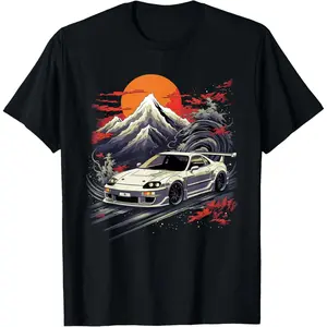 Casual Cotton shortsleeve tees JDM car Japanese Retro Car Racing Drifting Legend Tuning T-Shirt