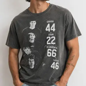 Off Campus Inspired College Hockey Tee, Graham 44 Logan 22 Tucker 46 DI Laurentis 66 Briar University Hockey Shirt, Gift For Him, Gift For Her