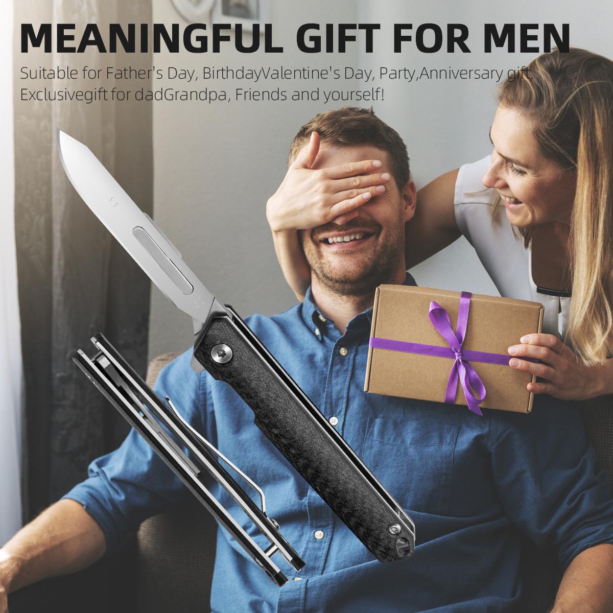 Creative Candy Pattern Folding Pocket Knife, EDC Outdoor Tool for Camping Hiking