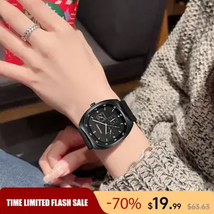 Fashion Watches Casual Stylish  Open Dial Watch  Silicone Strap, Waterproof & Luminous, Perfect for All Occasions Also ideal as a Mother's Day gift for your wife and mom.