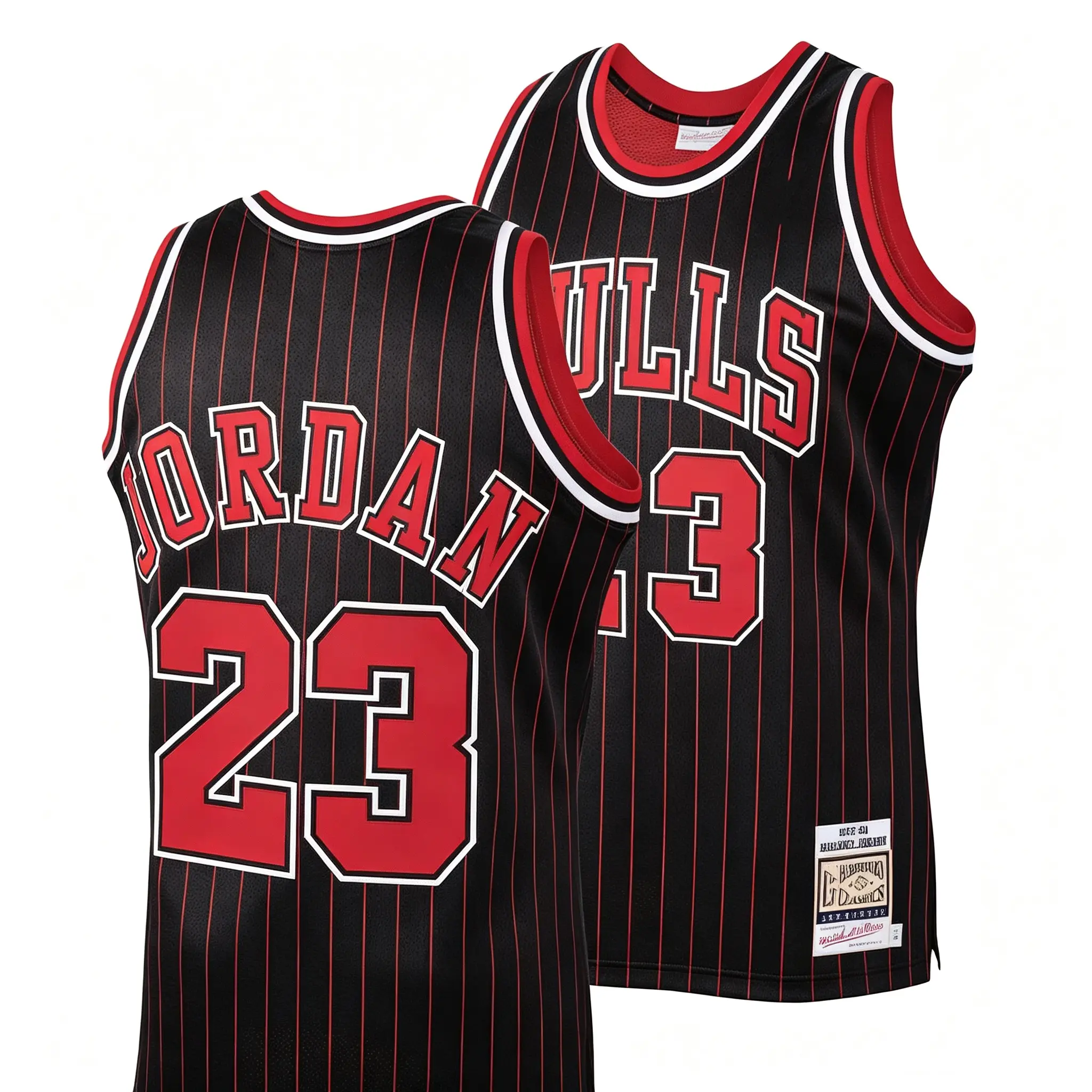 Men's Classic-Design Sleeveless stitched Basketball Jerseys Black shirt 1997-98