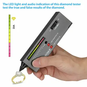 Portable Diamond Tester Selector with Illumination, Featuring LED Light and Audio Indication, Ideal for Testing Gemstones, Model DIA