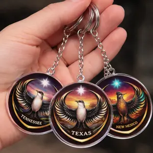 USA State Antii ICE Activist Keychain, Rebel Alliance Keychain, State in US Politicall Keychain