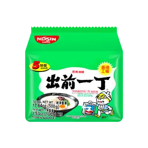 NISSIN Instant Ramen Noodles Tonkotsu Flavor 5-Pack 500g Made in Hong Kong