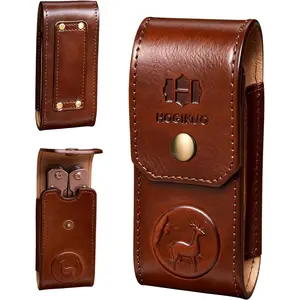 Leather Multitool Sheath，Multi Tool Holster for Leatherman, Gerber, SOG and Similar Folding Tools (Coffee, for 4" to 4.5" Tools)