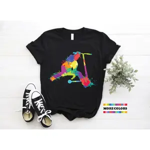 Funny Graphic Tee,Cool Scooter T-Shirt, Retro Scooter Rider Scoot Life Street Sport Lover Gift, Kick Scooter Stunt Shirt, Costume Birthday Present Tee Shirts Top Casual