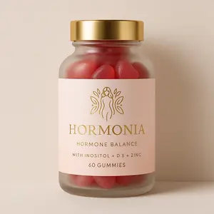 HORMONIA Hormone Balance Gummies with Inositol + Vitamin D3 + Zinc for Women – Supports PCOS, Metabolism, Mood & Cycle Health