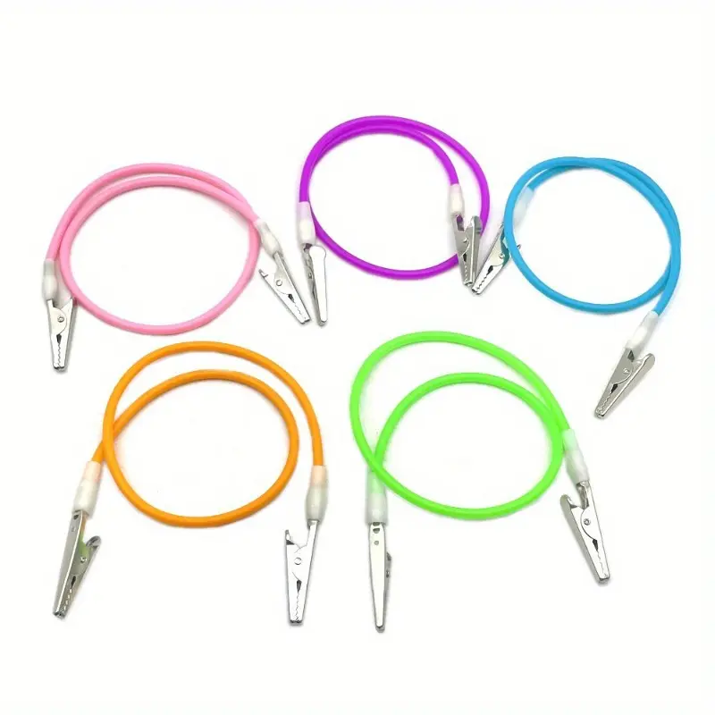4pcs Dental Colourful Bib Clips Napkin Holders with Silicone Cord and Spring Loaded clips Instrument With Silicone Cord And Spring Loaded Clips Instrument Accessories