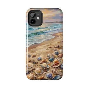 Seashell Beach Scene Phone Case | Tough Phone Case