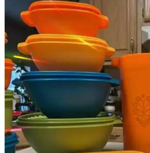 4 pc servalier  bowl set retro colors