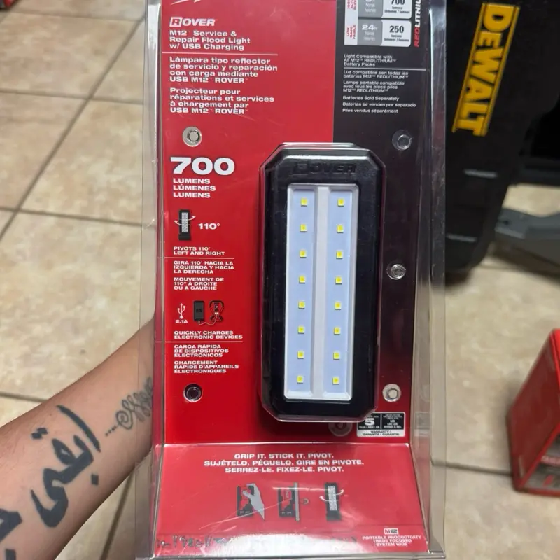Milwaukee M12 ROVER Service and Repair Flood Light with USB Charging, 2367-20 TOOL ONLY NO BATTERY NO CHARGER