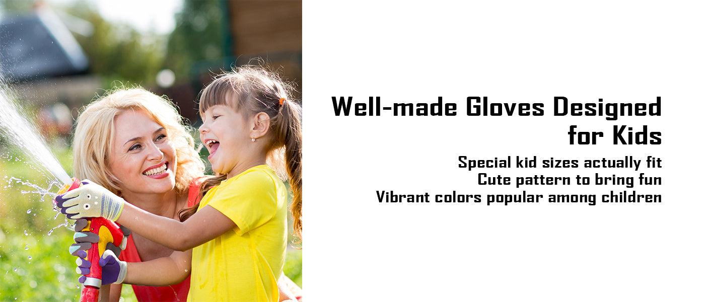 COOLJOB 2 Pairs Modal Toddler Work Gloves, Rubber Coated Kids Gardening Gloves COOLJOB 2 Pairs Modal Toddler Work Gloves, Rubber Coated Kids Gardening Gloves