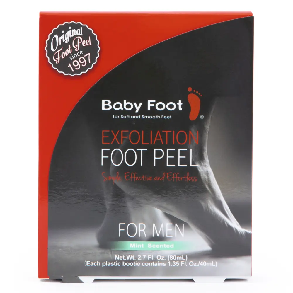 Baby Foot Exfoliation Foot Peel for Men - Mint Scented Baby Foot Exfoliation Foot Peel for Men - Mint Scented