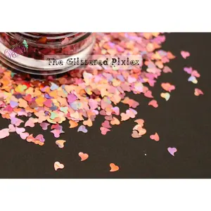 CURVED HEART glitter in Holographic Puppet - Pixie Shapes!