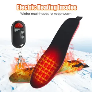 Remote control three-speed electric heating insole USB charging heating insole Winter skiing warm walking insole
