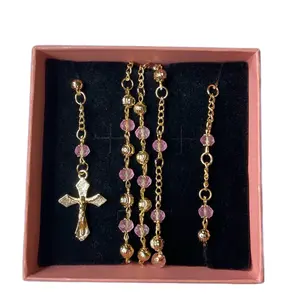 Pink Rosary 26”