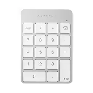 Satechi Aluminum Slim Bluetooth Wireless Numeric Keypad - Rechargeable 18-Key Number Pad for MacBook Pro/Air M4, iMac, iPad Pro, PC