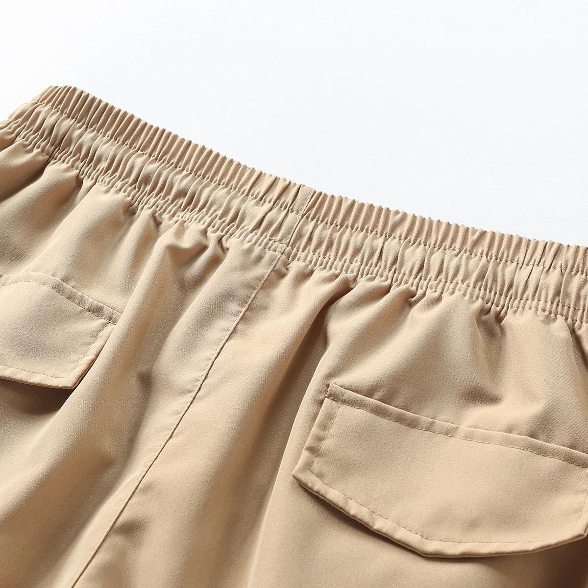 Men’s multifunctional cargo shorts — available in five colors for outdoor activities, construction work, hiking, and casual wear | Machine-washable regular-fit cargo shorts with large pockets and a distinctive drawstring design