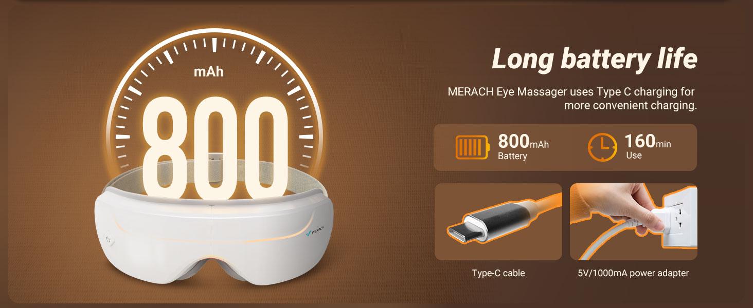 MERACH Eye Massager with Heat, Heated Eye Mask with Bluetooth Music for Migraines, Face Massager Reduce Eye Strain, Christmas Birthday Gifts for Women Men, Gifts for Mother Father TikTokShopBlackFriday