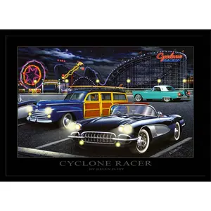 Thrill Rides Cyclone Racer- Lighted Picture by Electric Art Gallery