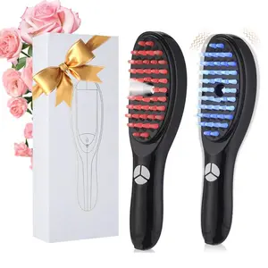 3 in 1 and Light-Up Head Muscle Massager, Vibrating Scalp Massage Brush, Rechargeable Anti-Hair Loss and Hair Growth Comb, Ideal Gift for Women