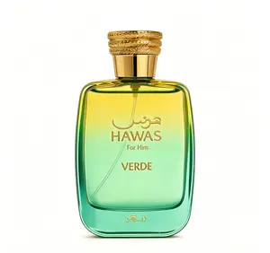 Hawas For Him Verde Eau de Parfum for Men 3.38 fl oz 100ml, Fresh Vibrant Green Masculine Scent, Crisp Energetic Long Lasting Gentleman Fragrance Ideal for Daily Casual Outdoor & Office Daily Wear