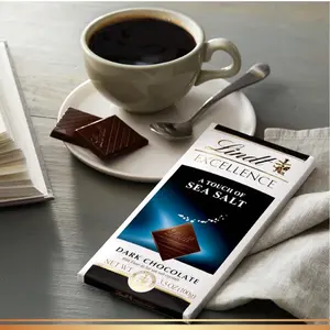 Lindt Excellence Sea Salt Bar - Savory Flavor Chocolate Choco Snack Dessert