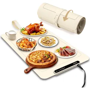 Warming Mat,Electric Warming Tray  Warmer with Adjustable Temperature,Rollable Potable  Heating Mat for ,Versatile Kitchen Gadgets Home Essentials for Buffet Party Gathering