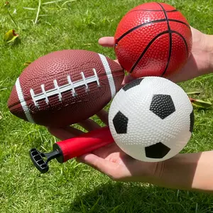 3pcs Ball Set Basketball Football Rugby Indoor Outdoor Sports Kit Family Game Christmas Gift with Pump (3 Balls)