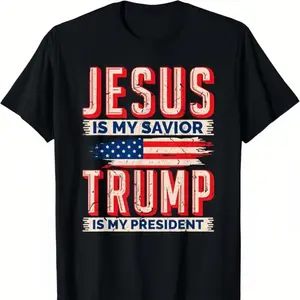 Classic Jesus Is My Savior, Trump Is My President 2024 Election T-Shirt