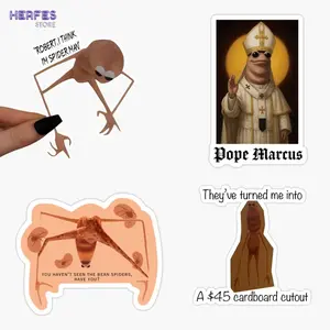 Marcus The Worm Sticker, Robert I Think I'm Spider Man Sticker, Funny Meme Vinyl Decal, Internet Trend Worm Cartoon Sticker, Cute Laptop Phone Water Bottle Decor, TikTok Viral Character Sticker, Humorous Gift for Friends and Fans