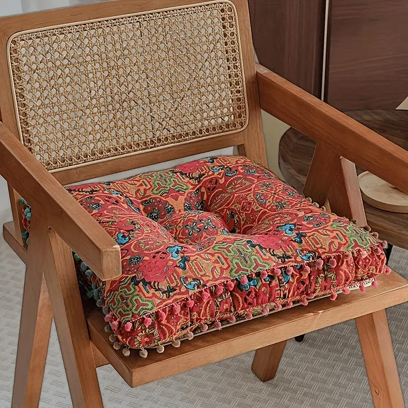 [Thickened Seat Cushion] Bohemian Thickened Seat Cushion, Meditation Pad Sofa Throw Pillow, Soft and Comfortable, Living Room, Bedroom, Dining Room, Office, Multi-Functional, Home Decoration