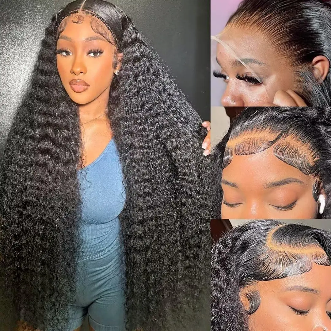 Lemoda 220% Density Curly Lace Front Wig Human 13x6 Deep Wave Frontal Wig Human Hair HD Transparent Wigs 13x4 210% density 12A Curly Wig Human Hair Lemoda 220% Density Curly Lace Front Wig Human 13x6 Deep Wave Frontal Wig Human Hair HD Transparent Wigs 13x4 210% density 12A Curly Wig Human Hair