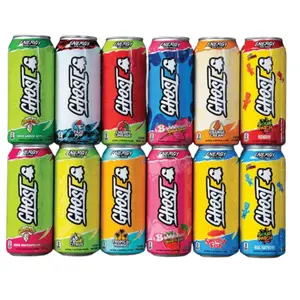 Ghost Energy Drink - 16oz - Energy & Focus & No Artificial Colors - 200mg of Natural Caffeine, L-Carnitine & Taurine - Gluten-Free & Vegan - 12 Random Flavours Variety Pack