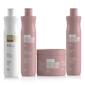 Fashion Gold Keratin Treatment Kit – 500g / 17.6 oz + Protect Poo Pre-Shampoo