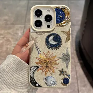 Fashionable Soft Shell Protective Case for Various Iphones, Trendy Pearl Embroidery Design, Perfect Gift & Business Accessory, New Arrival, Casing