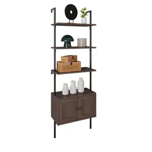 Tulare 72.05" Industrial Wall-Mounted Bookcase