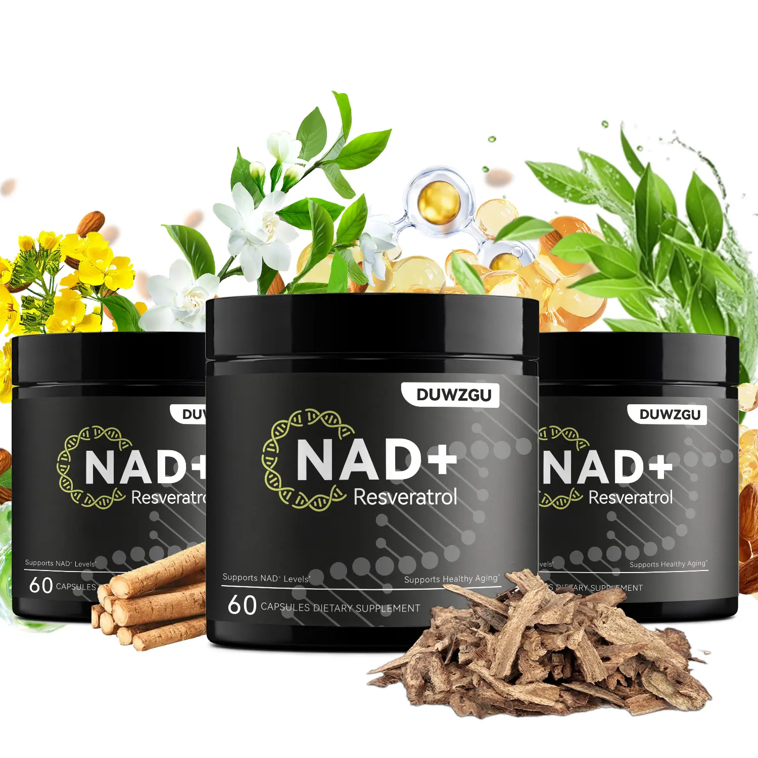NAD+ NMN Dietary Supplement Capsules - 700mg Liposome Blend, 30 Servings, Brain Boost & Dietary Longevity Supplement, Supports NAD Levels, Cellular Energy, Youth Vitality, Muscle Health, Brain & Memory Amino Acids Nutritional Support