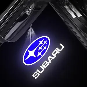 2pcs For Subaru Led Puddle Door Lights, Ultra-Bright LED 3D Laser Ghost Shadow Car Logo Light,Wireless welcome light