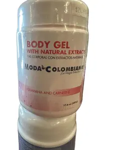 Moda Colombiana Guarana & Carnitine Gel Fast Acting Cream with Natural Extracts for Enhanced Exercise Performance for Men & Women Firming Lotion