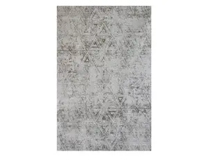 HomeRoots 570089 7 x 10 ft. Abstract Rectangle Area Rug, Cream & Beige