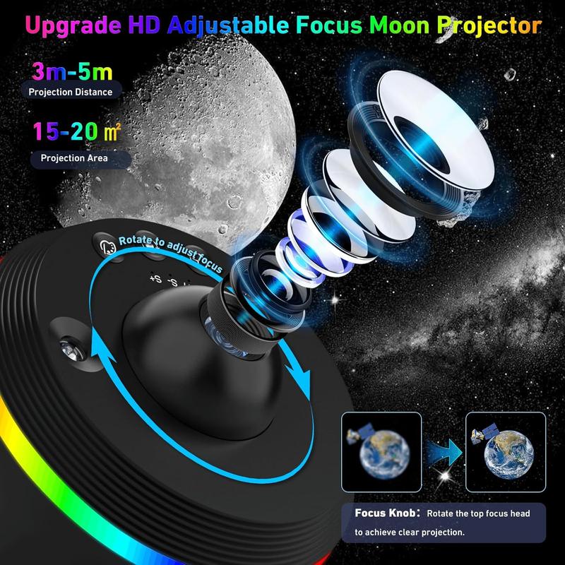 Galaxy Projector Night Light, 13 in 1 HD Planetarium Galaxy Projector for Bedroom, Star Projector Galaxy Light Projector with Timer, Meteor & 6 RGB Lighting Night Light for Kids Adults, Party Light/Home Decor