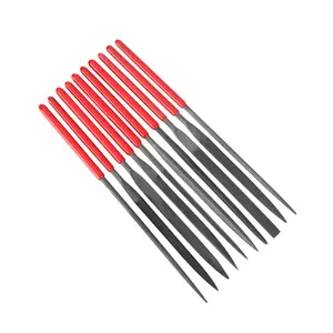 10pcs Needle File Set, Hardened Alloy Strength Steel Files, Mini Needle File Set, Includes Round, Tapered Round, Half Round, Barrette, Crossing, Knife, Hand Tools
