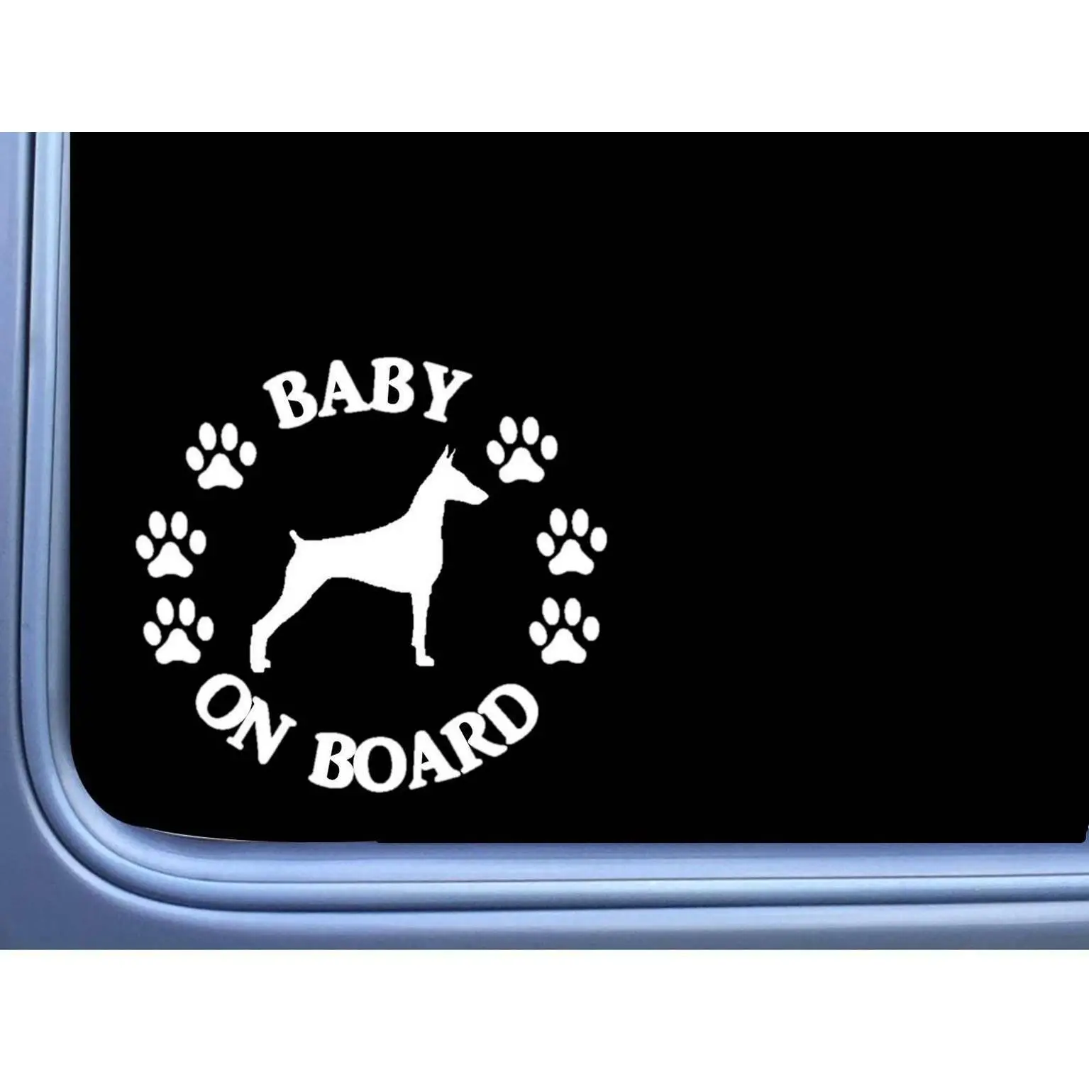 Baby on Board Doberman Pinscher L486 6" Sticker decal