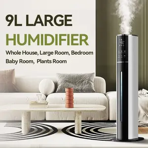 KELOPA Ultrasonic Cool Mist Humidifier, 9L/2.4 Gallon, Top Fill, Smart Humidity Control, Sleep Mode and Other Functions, for Home/Large Room/Bedroom/Office/Plants, Coverage 600ft² and Above