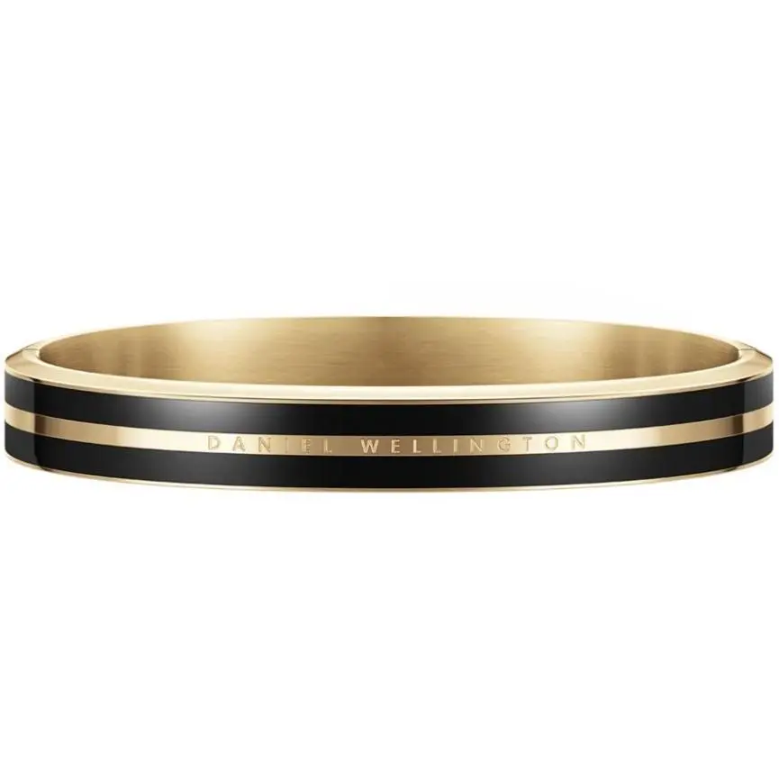 Daniel Wellington Emalie Infinite Gold-Tone Bracelet DW00400302, L, Silver Bracelets & Anklets, Adults, Bangle, Engraved Silver Bracelets & Anklets