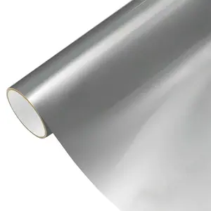 Ultra Glossy Candy Silver Metallic Vinyl Wrap Film Self Adhesive Car Motorcycle Decoration Sticker Decal With Air Release Decal for Cars