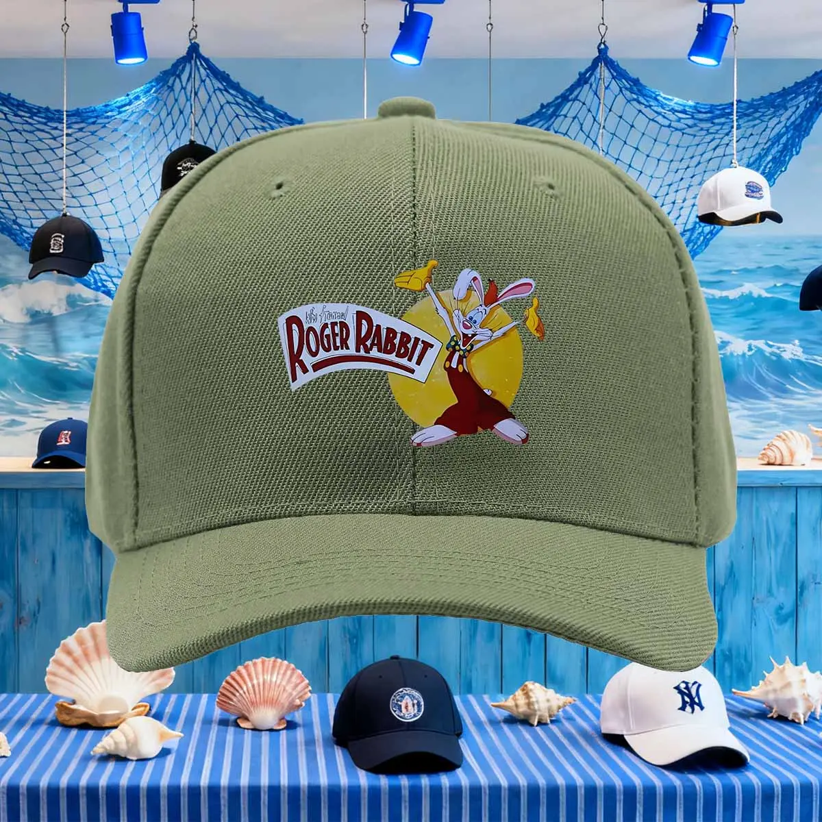 Roger Rabbit Mens Trucker Hat Yellow Snapback 1988 Retro Comedy Baseball Cap Retro Fun Truck Driver Baseball Hat