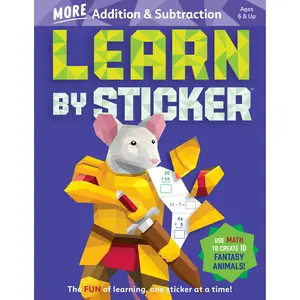 Learn by Sticker: More Addition & Subtraction by Workman Publishing [Paperback Book]