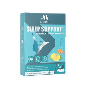 Premium Melatonin Strips by MIHIYO - GMP Certified Sleep Support - Non-GMO, Gluten-Free & Dairy-Free - 5mg Oral Strips (20 Ct)